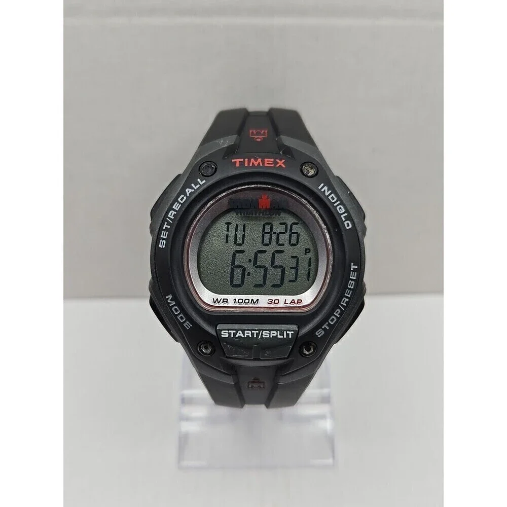 Timex Ironman Classic 30 Lap Watch 45mm Indiglo WR100M New Battery Quartz Mens
